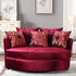 Aqif Elegant Swivel Barrel Chair - Red Modern Swivel Chair | Swivel Accent Chairs | Kinwell Furniture | Swivel Armchairs